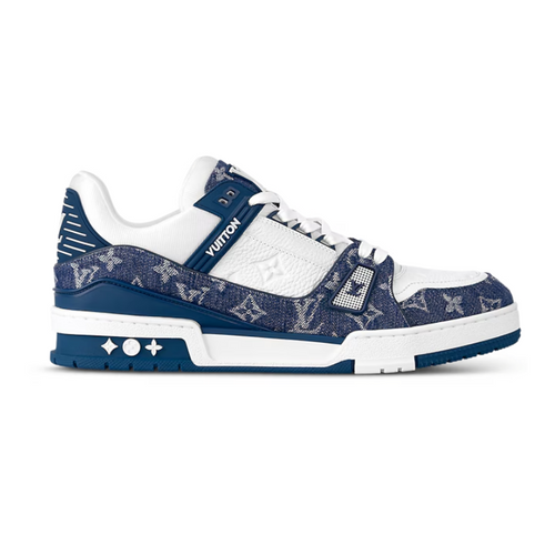 Louis Vuitton LV Trainer Monogram Denim – White Blue